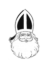 Dibujo para colorear san nicolás