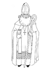 Dibujo para colorear san nicolás
