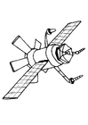 Dibujo para colorear satélite