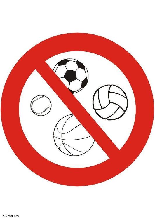 Se prohibe jugar a la pelota