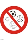 Imagenes Se prohibe jugar a la pelota