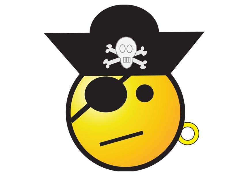 Imagen smiley de pirata