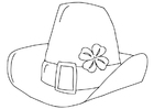 Dibujo para colorear sombrero del DÃ­a de San Patricio