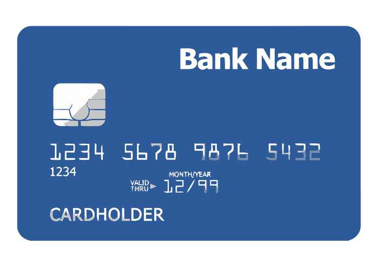Imagen tarjeta bancaria - parte delantera