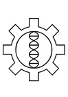 Dibujo para colorear tecnologÃa genética de biohacking