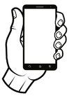 Dibujo para colorear teléfono inteligente
