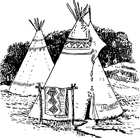 Dibujo para colorear tipi
