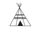 Dibujo para colorear tipi