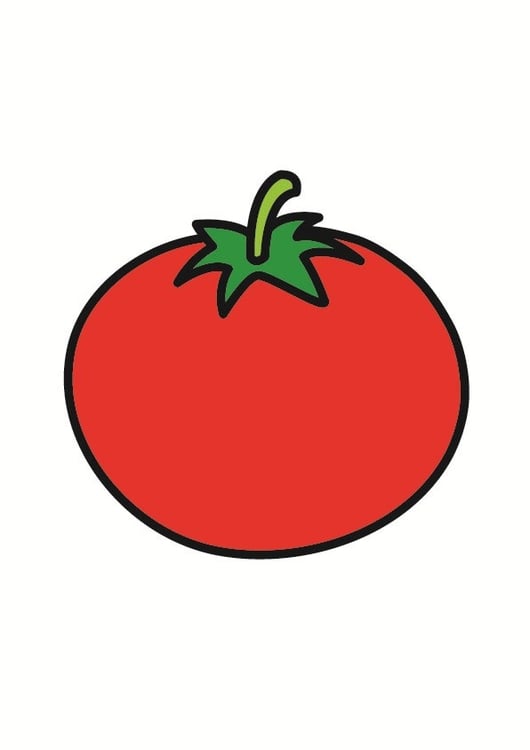 Dibujo de Tomate Cortado para colorear Dibujos para