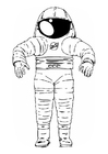 Dibujo para colorear traje de astronauta