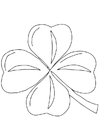 Dibujo para colorear TrÃ©bol irlandÃ©s - Shamrock