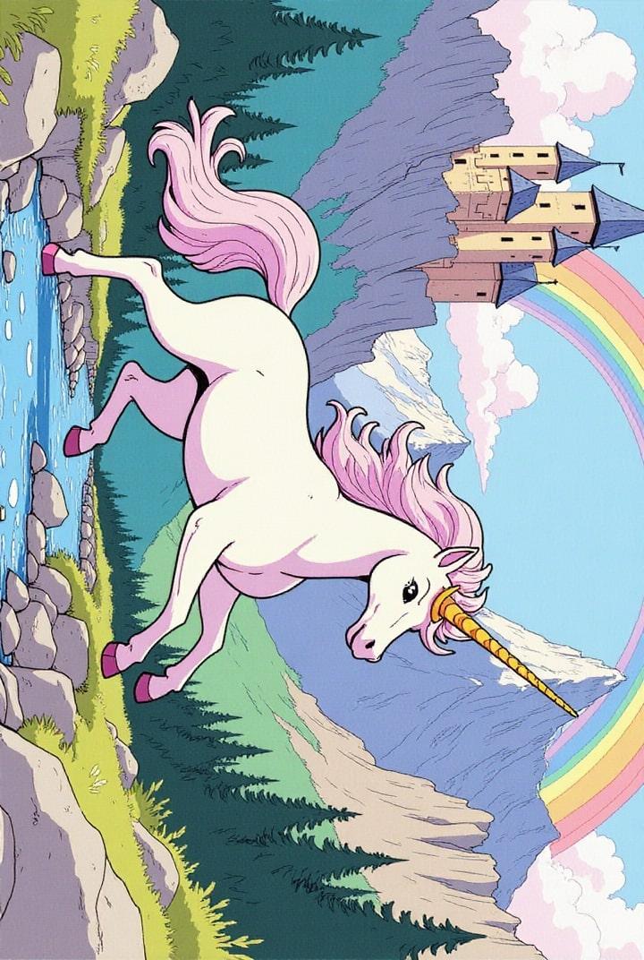 unicornio en el castillo
