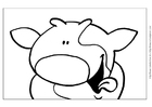 Dibujo para colorear vaca
