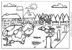Dibujo para colorear vaca