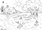 Dibujo para colorear verano