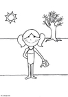 Dibujo para colorear verano