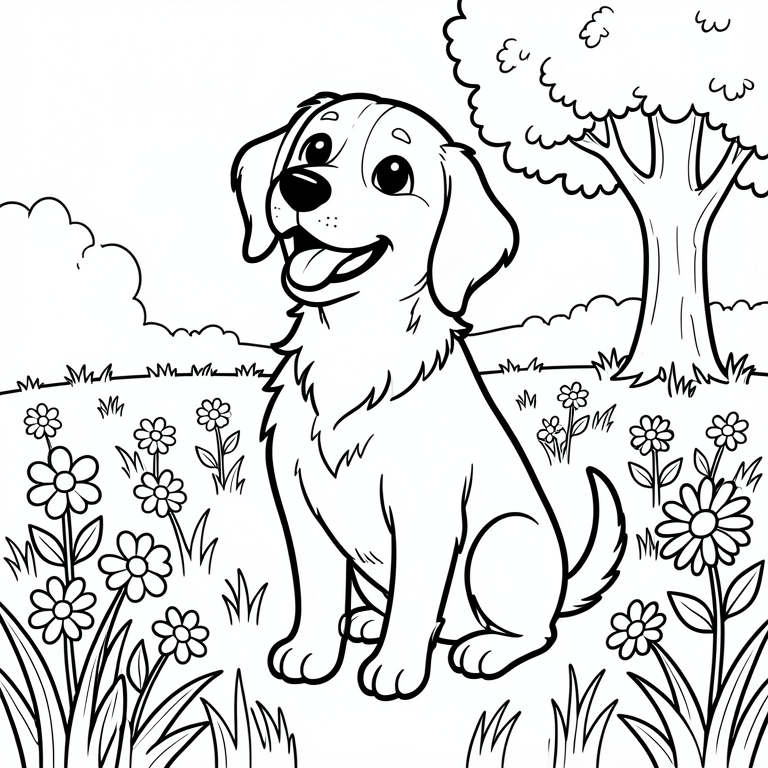 Dibujo para colorear perro
