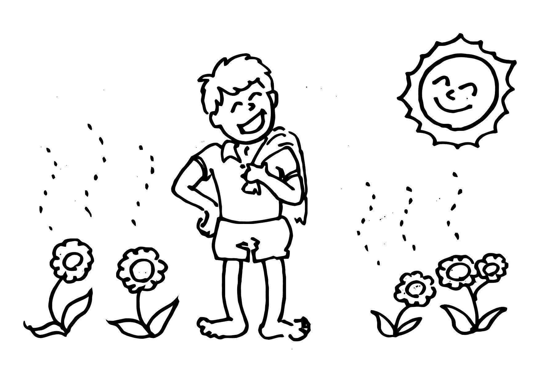 Dibujo para colorear 013b. calor - verano