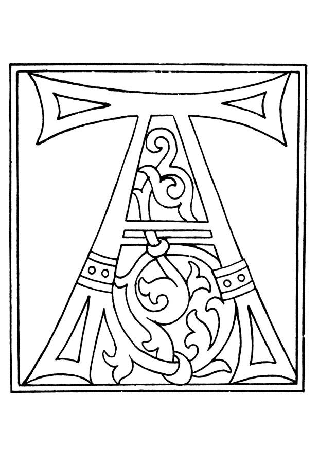 01a. alfabeto a Dibujo para colorear 01a. alfabeto a