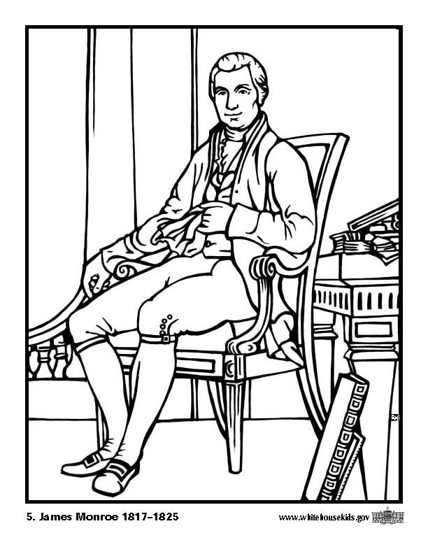 05 james monroe Dibujo para colorear 05 james monroe
