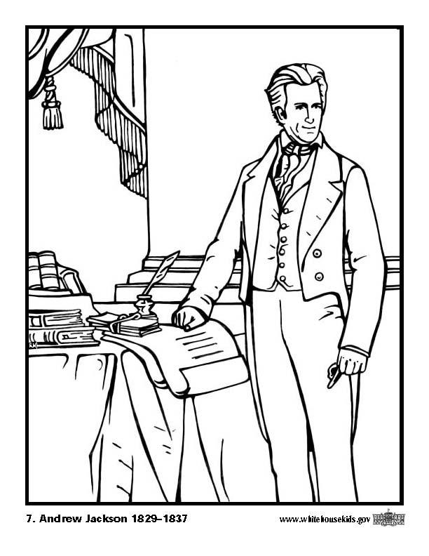 07 andrew jackson Dibujo para colorear 07 andrew jackson