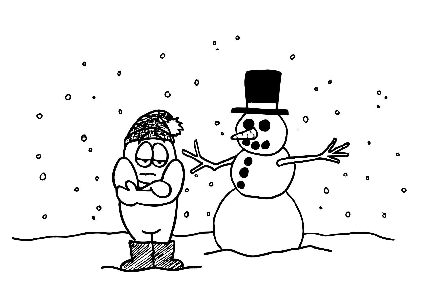 Dibujo para colorear 08b. invierno