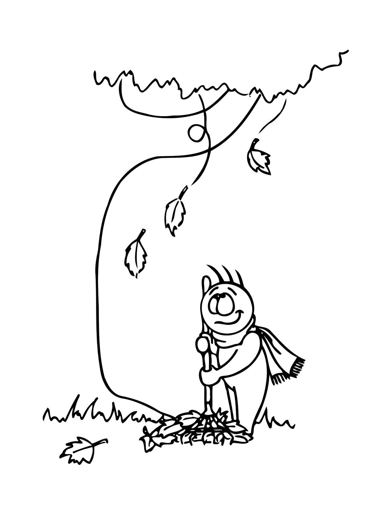 Dibujo para colorear 08b. otono
