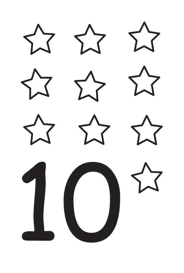 10 Dibujo para colorear 10