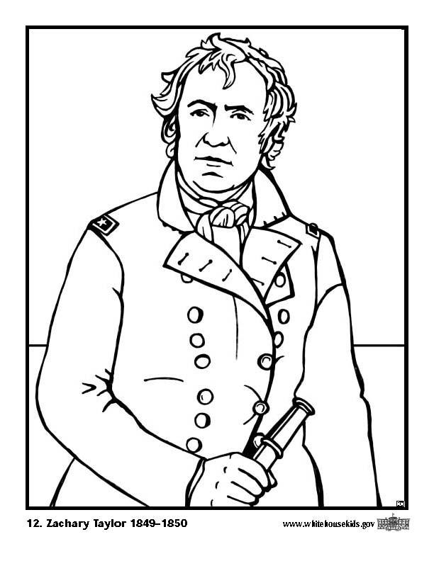Dibujo para colorear 12 zachary taylor