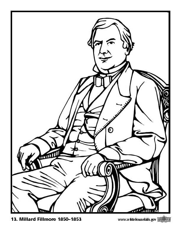 Dibujo para colorear 13 millard fillmore