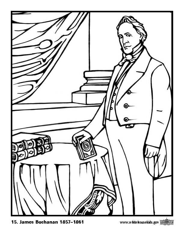 15 james buchanan Dibujo para colorear 15 james buchanan