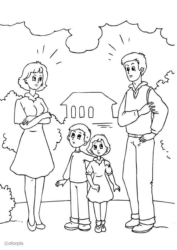 2. divorcio Dibujo para colorear 2. divorcio