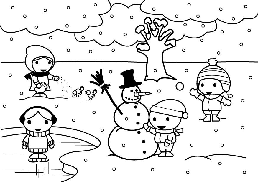 2b invierno Dibujo para colorear 2b invierno