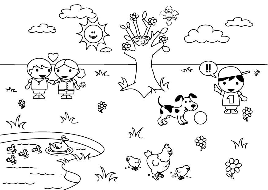 2b primavera Dibujo para colorear 2b primavera