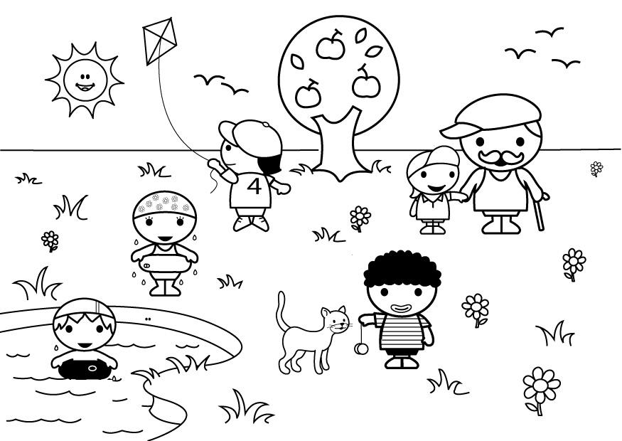 2b verano Dibujo para colorear 2b verano