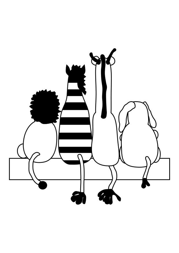 4 amigos Dibujo para colorear 4 amigos
