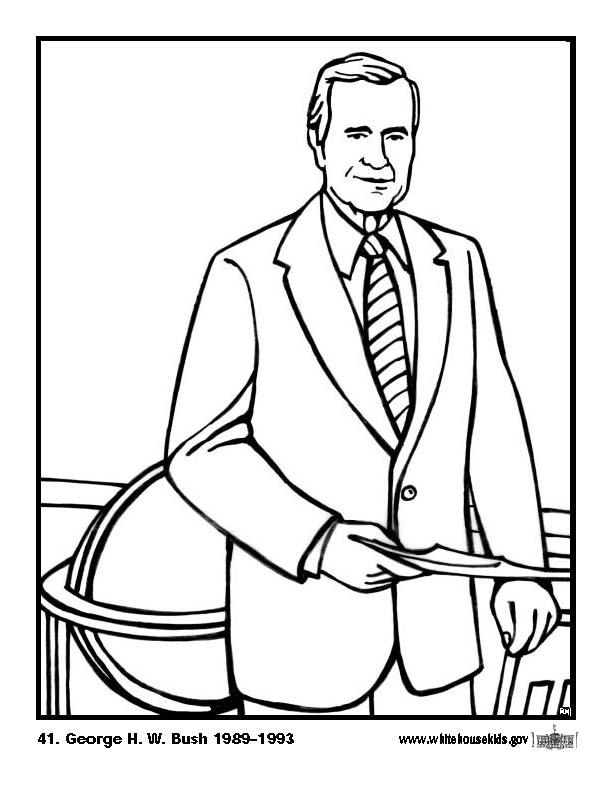 41 george h. w. bush Dibujo para colorear 41 george h. w. bush
