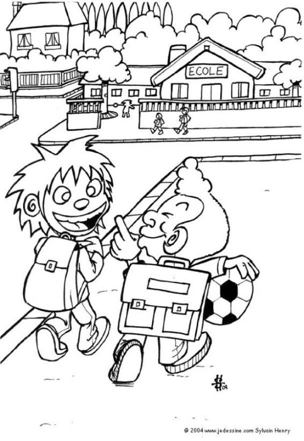a la escuela Dibujo para colorear a la escuela
