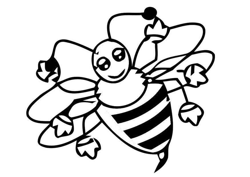 abeja Dibujo para colorear abeja