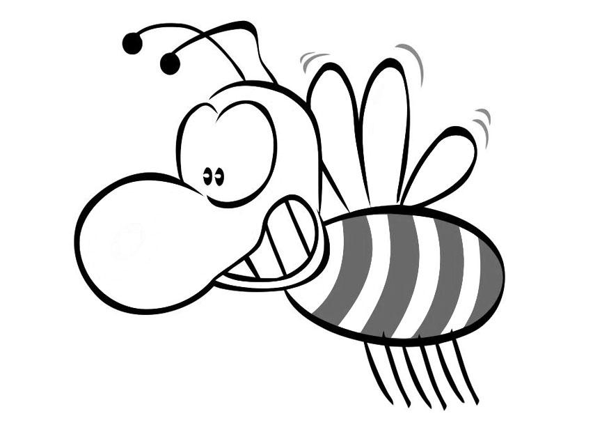 abeja Dibujo para colorear abeja