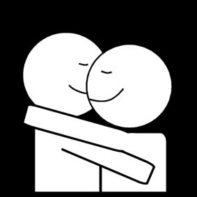 abrazo Dibujo para colorear abrazo