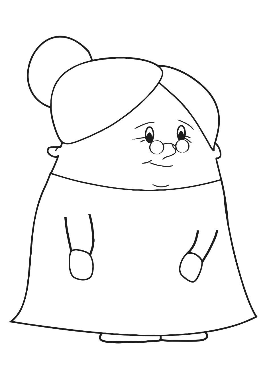 Dibujo para colorear abuela 