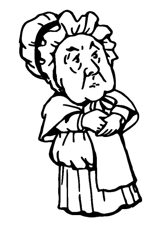 abuela Dibujo para colorear abuela