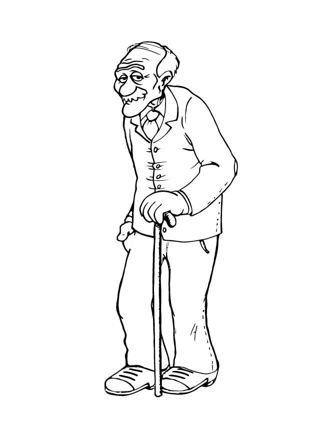 abuelo Dibujo para colorear abuelo