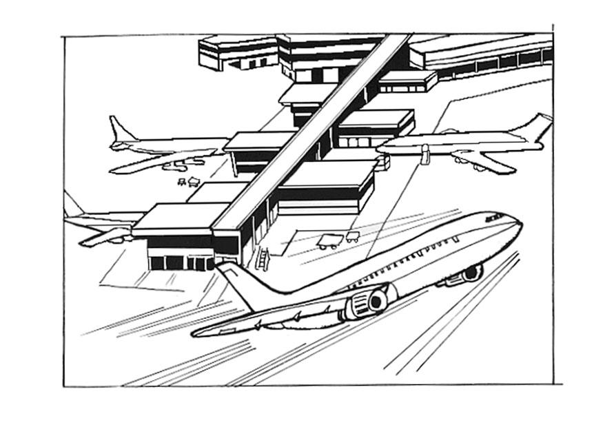 aeropuerto Dibujo para colorear aeropuerto