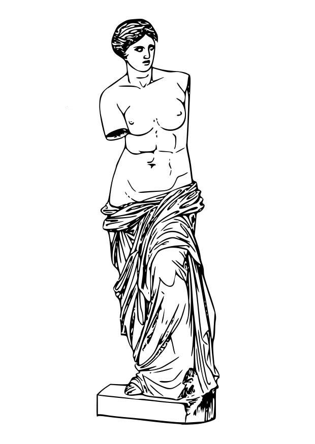 Dibujo para colorear afrodita