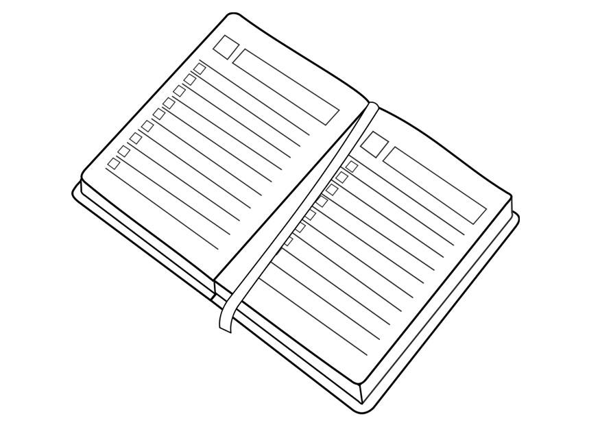 agenda Dibujo para colorear agenda