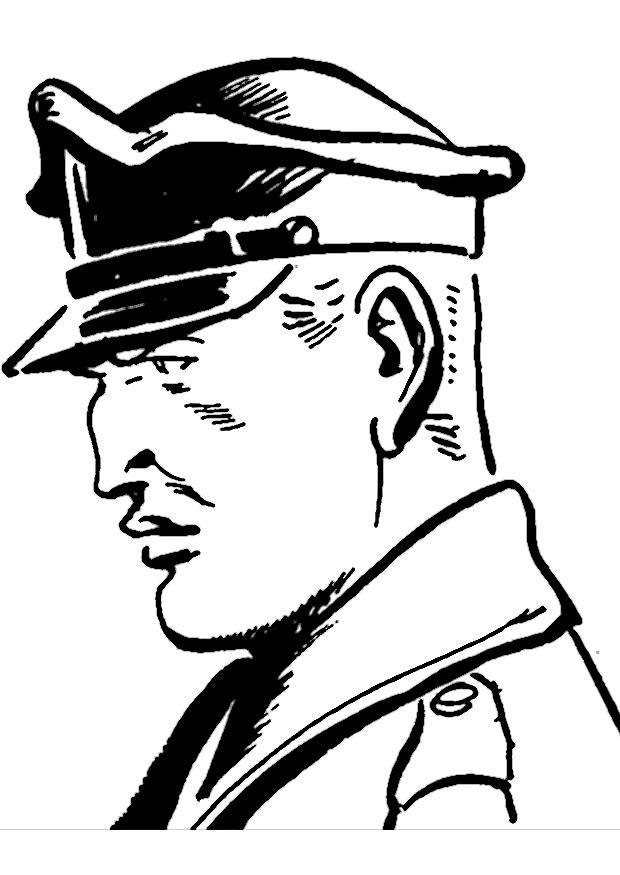 agente Dibujo para colorear agente