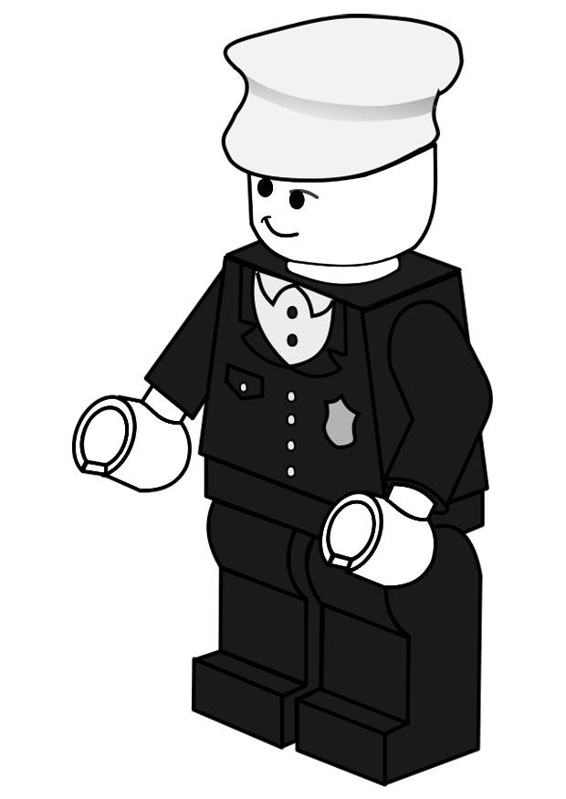 Dibujo para colorear agente de policA­a
