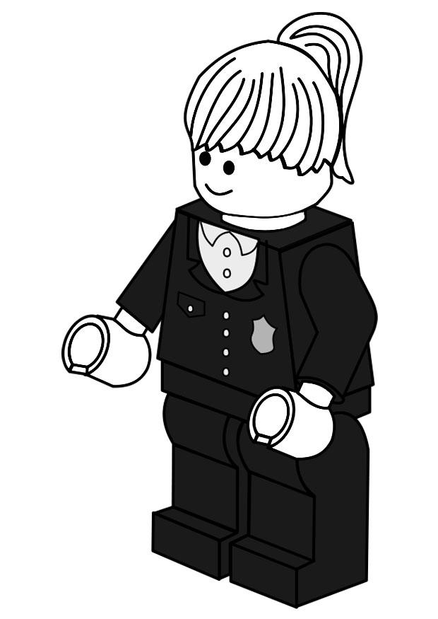 Dibujo para colorear agente de policA­a